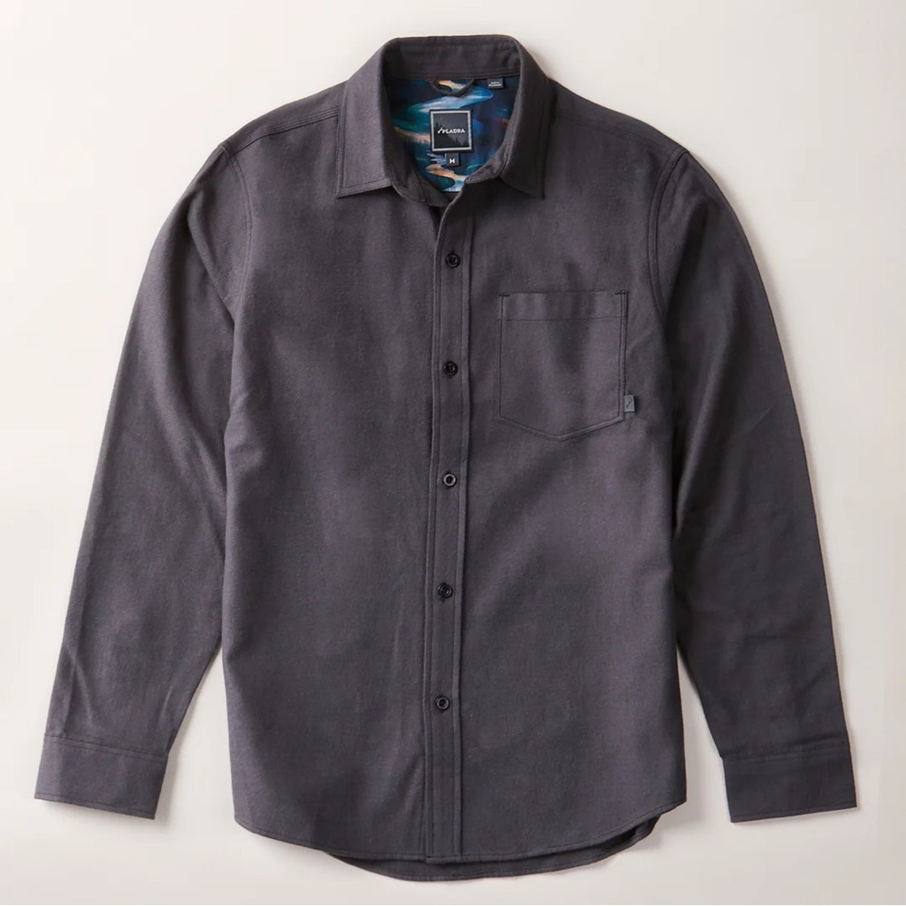 Pladra Flannel in Jet Black Heather